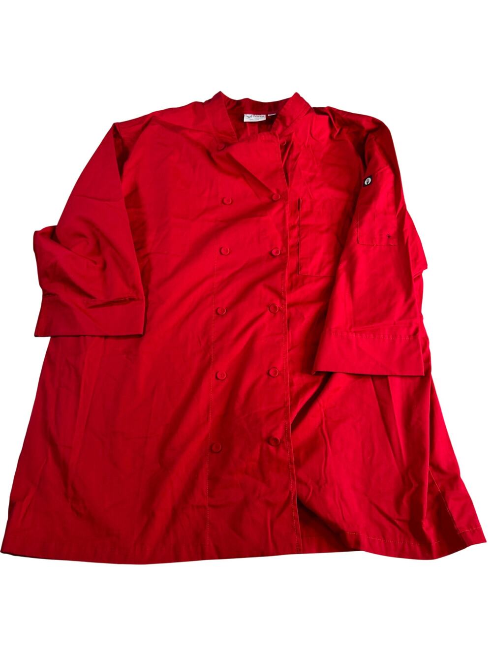 Chef Works Chef Coat Jacket Red Double Breasted Long Sleeve Kitchen Uniform 2XL
